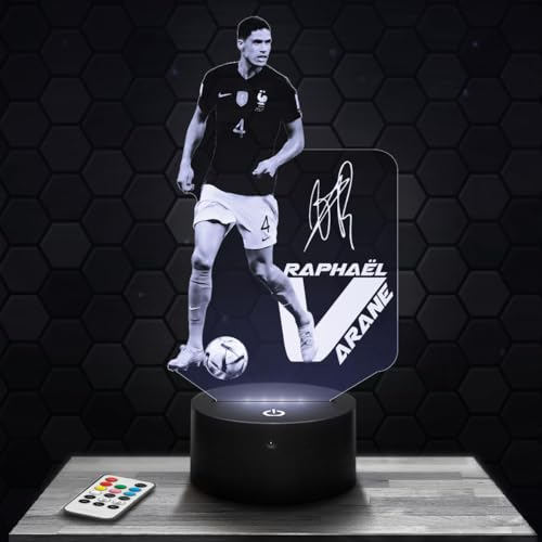 Lampephoto.fr Nachttischlampe - Touch-Nachtlicht R. Varane Fußballspieler 3D-LED-Lampe Illusion, Geschenkidee Weihnachten Geburtstag Junge und Mädchen Nachttischlampe Kinder- oder Erwachsenenzimmer