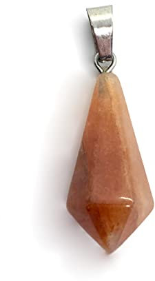 CharpauS Edelstein Anhänger - Pendel - in verschiedenen Edelstein-Variationen (Stein wählbar: z.B. Opalit, Malachit, Achat, Jaspis, Rosenquarz u.a.) (Karneol)