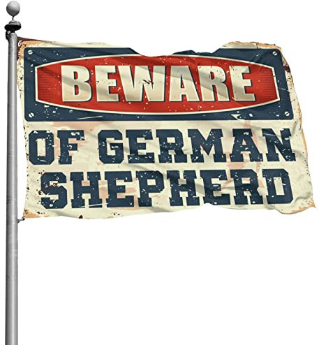 COTECI Garagendekoration für Männer, Vorsicht vor Deutscher Schäferhund, Heimdekoration für Männer, Gartengeschenke (Größe: 120 x 180 cm)