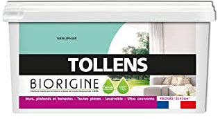 Tollens Peinture Couleurs Haute Performance à Base de Résine Biosourcée Pour Murs, Plafonds, Boiseries - Velours Nenuphar - 2L = 24m2