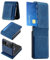 Coque pour Samsung Galaxy Z Flip 3 Housse en Premium Cuir,Magnétique Flip Béquille Portefeuille Emplacement Carte Fermoir Coque Samsung Z Flip 3 Etui, Antichoc TPU Coque Galaxy Z Flip 3 5G (Bleu)