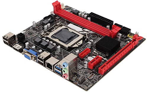 DDR3 Motherboard, 1155 Pin 2 DDR3 Speichersteckplätze, 100 MB ethernet Schnittstelle, Gaming Motherboard, VGA HDMI Schnittstelle, Stabile Stromversorgung für Corei7, I5, I3 Core Prozessoren
