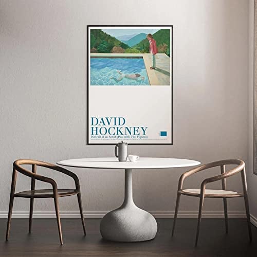 IIGOCG Leinwand Wände 40 x 60 cm ohne Rahmen Kunstausstellung David Hockney Poster größerer Kunstdruck Splash minimalistischer Druck David Hockney Büro Hockney Wandkunst