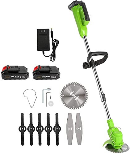 RALIRA Tondeuse à Gazon électrique sans Fil Tondeuse à Gazon Portable Tondeuse à Gazon Outil d'élagage de Jardin avec Chargeur de Batterie 24V-1 kit de Batterie