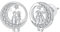 Hifeeled Schwester Ohrringe Damen 925 Sterling Silber Mutter und Tochter Ohrstecker Mond mit Zirkonia für Frauen Original Schmuck Geschenk Mutter Ehefrau Freundin