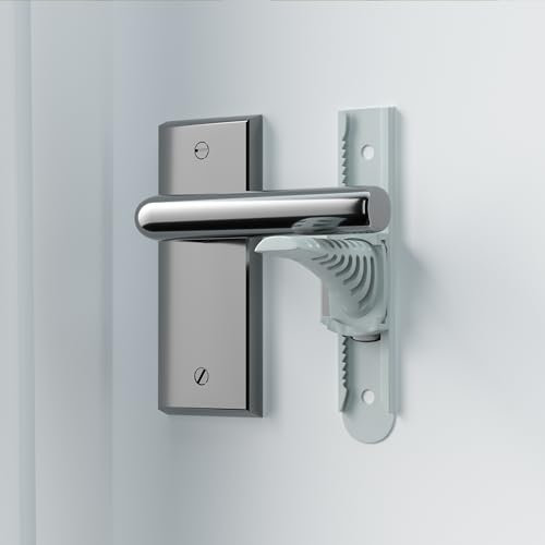 Defender Swiftlock Door Lever Lock 2 Pack - Child Proof & Pet Proof Door Locks - 3M Adhesive Stick On Safety Lock