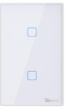 SONOFF T2US2C Interruttore Intelligente Luce Controllo RF Wireless WiFi da Muro, Interruttore a 2 Canali per Soluzioni di Automazione della Casa Intelligente(ultra bianco)