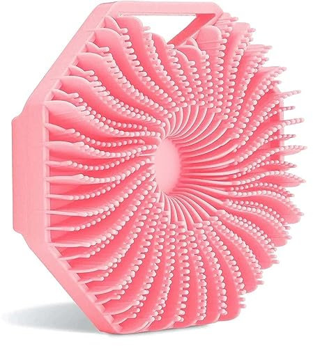 ZUICC Silicone Body Brush for Showering,Spazzola per Il Corpo in Silicone,Spazzola Scrub Corpo da Bagno,Spazzola per la Schiena per Uomini e Donne (Rosa)