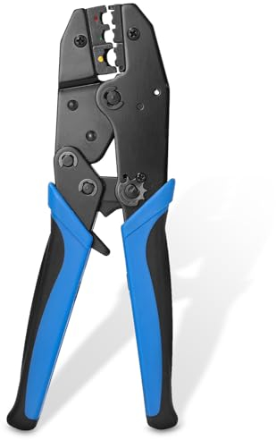Alicates de Terminales,Crimpadora para Conectores Aislado,Alicates Electricista de Presión para Terminales Eléctricos - Grimpadora Cables Electricos 0,5-6 mm²,azul