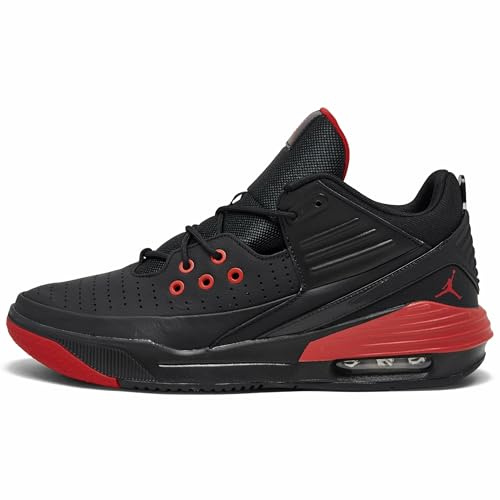 Nike Herren Jordan Max Aura 5 Basketballschuhe, Black/Black/University Red, 45.5