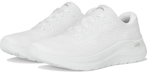Skechers Arch Fit 2.0 Big League, Scarpe da Ginnastica Donna, White Mesh/Trim, 39.5 EU