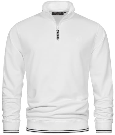 Indicode Herren INNate Sweatshirt Pulli mit Stehkragen und Reißverschluss | Bequemer Herrenpullover für Alltag und Sport, Sweatpullover, Sweater, Freizeitpullover, Basic Pullover für Männer
