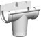 4Home&Garden | Rinnenstutzen Ablauf Stutzen mit Dichtung | Kunststoff PVC Weiß | Dachrinnensystem 60 mm Typ250 Fallrohr DN 60