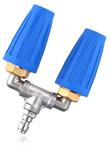 Ugello Idropulitrice Rotante Doppio, Ugello Turbo Idropulitrice con Connettore Rapido da 1/4 4000PSI 4-6 GPM per Giardino Auto Cemento Mattoni Superfici in Vinile