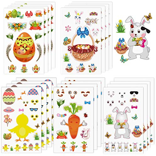 Osterdeko Aufkleber 20 Blatt Ostereier Aufkleber Osteraufkleber Ostereier Etiketten Ostern Thema Aufkleber Glitzer Buchstaben Aufkleber Groß