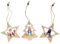ROCKING GIFTS Set de x3 Adorno de Árbol Navidad Colgante Reyes Magos en Estrella de Madera, 3 Modelos Incluídos, Decoración Navideña, 10 cm