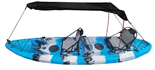 Zunate Toldo para Sombrilla de Kayak, Toldo para Sombrilla para Canoa, Kayak, Barco, Toldo con Bolsa de Almacenamiento para Bote Inflable, Toldo para Sombrilla Portátil Plegable Fácil