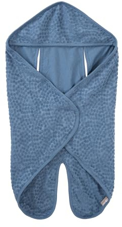 roba Baby Einschlagdecke Seashells Indigo - Bio-Baumwolle GOTS und Oeko Tex Standard 100 Zertifiziert - Babydecke für Autositz, Babyschale oder Kinderwagen - Blau