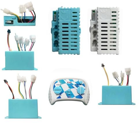 EpheyFIF Kit di telecomando e ricevitore 2.4 G Ricevitore telecomando 12 V RC per bambini controller parti di ricambio per auto elettrica per bambini (40A 5P A set completo)