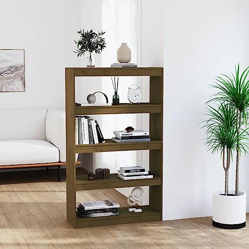LLEZKBR Regal-Bücherregale & Standregale Bücherschrank/Raumteiler Braun 80x30x135,5 cm Holz Kiefer