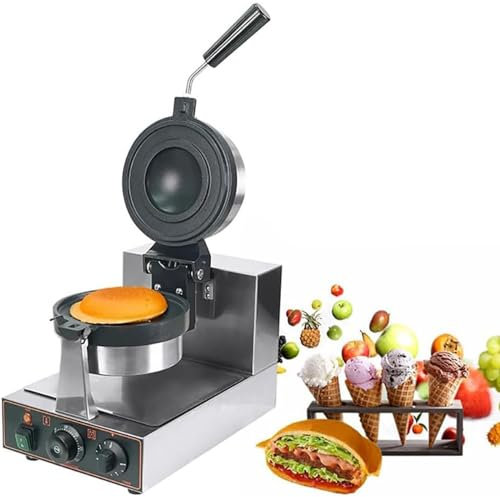 DZZTHSH Máquina para Hacer Pan y sándwiches con Forma de platillo Volador, máquina para Hacer Waffles y Helados con Forma de ovni, máquina para Hacer Hamburguesas Antiadherente Acero Inoxidable