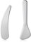 JJUNW 2 espátulas cosméticas, pequeñas espátulas cosméticas de acero inoxidable, reutilizables, mini espátulas de maquillaje de metal para crema facial, máscara facial, lociones hidratantes (plata 1)