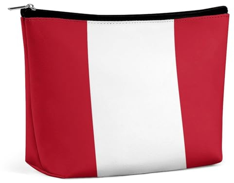 Leichte Make-up-Tasche mit Peru-Flagge, wasserdichte Kosmetiktasche für Geldbörse, Reise-Organizer