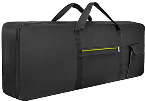 Bolsa para teclado de piano electrónico portátil de 76 teclas, acolchada, para transporte, estuche de almacenamiento, funda de transporte, 120 x 40 x 13 cm. Estuche para teclado de piano eléctric