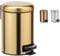 KW Soft Shade Small Round Pedal Bin 3ltr (Gold, 3 Ltr)