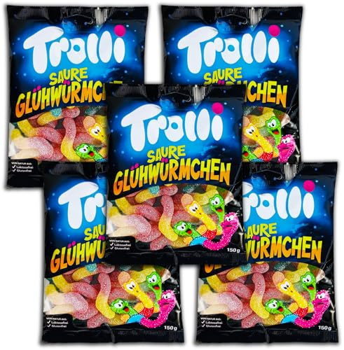 5 er Pack Trolli Saure Glühwürmchen 5 x 150g