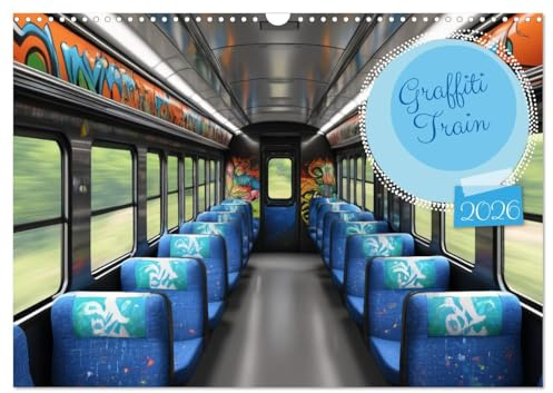 Graffiti Train (Wandkalender 2026 DIN A3 quer), CALVENDO Monatskalender: Faszinierende Graffiti-Kunst in Zugabteilen - ein Jahr voller urbaner Reiselust. (CALVENDO Orte)