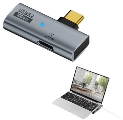 USBC Splitter,USB C Splitter,USB C OTG Adapter, Type C 100W PD Charging to Dual USBC Splitters for iPhone 15 Pro Max, Google TV Chromecast 2020, MacBook, Samsung Galaxy S22/S23 (Gray)