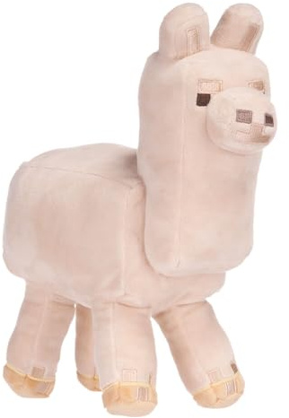Play by Play Peluche Personaggi Videogioco Enderman Steve Alex Creeper Wolf Lama Ocelot Pork Pigman Piglin LAMA BIANCO