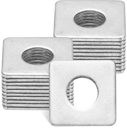 M METERXITY 20er Pack Vierkant Unterlegscheiben Platte Passend Für M12 Schraube Edelstahl Dichtung Flaches Lager Pad Unterlegscheiben Für Bau 1,18×0,47×2 mm Abstandshalter 304 Edelstahl