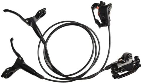 FUANA Hydraulisches Scheibenbremsen-Set für Mountainbike, mit 2 x 160-mm-Rotoren, Doppelkolben-Bremssättel, Aluminiumlegierung, für Shimano-kompatibles Fahrrad-Reparaturset