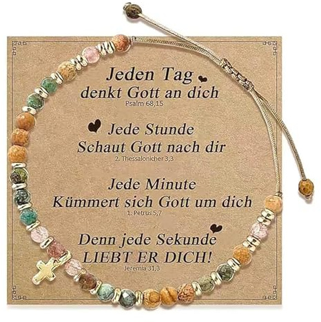 Sitbfoam Christliche Geschenke für Frauen, Kreuz Armband Damen - Geschenke für Frauen, Beste Freundin, Schwester, Mädchen, BFF zum Weihnachten Geburtstag, Taufgeschenke für Mädchen