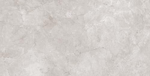 Gres24 Prestige Piastrella da Pavimento e Rivestimento, Gres Porcellanato, Grigio Perlato, Lucido, 60x120cm, Effetto Marmo, Superficie Liscia, 2 Lastre, 1,44m²