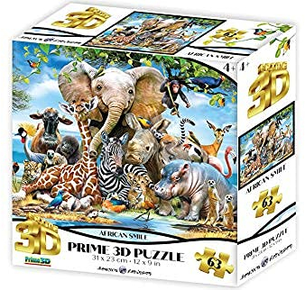 Howard Robinson hr13583 63-teiliges Super 3D Kinder Puzzle – African Smile