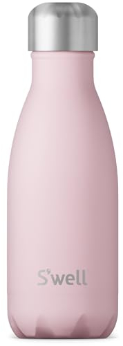 S'well Stainless Steel Water Bottle - 260ml - Pink Topaz - Triple-Layered Vacuum-Insulated Containers Keeps Drinks Cold for 24 Hours and Hot for 12 - with No Condensation - BPA-Free Water Bottle