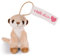 NICI 42781 Anhänger Erdmännchen hab Dich lieb mit elastischer Schlaufe, 11 cm, beige/weiß