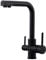 3 Way Water Filter Taps Stainless Steel Swivel Spout Pure Drinking Water Kitchen Sink Mixer Tap Matte Black Faucet with Dual Outlet