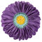 JWH Stereo-Sonnenblumen-Überwurf-Kissenbezug, dekoratives rundes Kissen, weicher Samt-Akzent-Kissenbezug, handgefertigt, Blumen-Kissenbezug für Auto, Bett, Schlafzimmer, Couch, lila, gelb, 30,5 cm