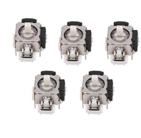 Joystick 3D pour 360 Controller, 5Pcs Analog Stick 3D Joystick Replacement pour 360 Wireless Controller