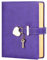 CAGIE Diary with Lock and Key for Girls Ages 8-12 Journal with Lock 296 Gold Edged Pages Heart-Shaped Locked Journal for Women Teen Girls with Gift Box, 5.3 x 7 Inch, Purple
