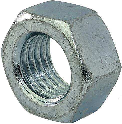 AERZETIX - Set di 10 - Dadi esagonali - Passo/Filettatura sinistra - Senso orario inverso - Acciaio zincato - Filettatura M16 metrica femmina - Fai da te - Argento - C45733