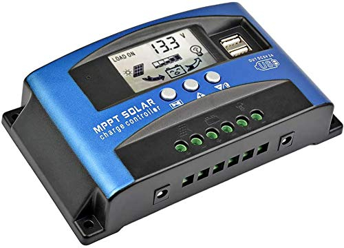 SUNYIMA 40A MPPT SolarLaderegler, Solar Ladegerät Controller mit LCD Display Dual USB mehrere Laststeuerungsmodi, MPPT technischer maximaler Ladestrom (40A)