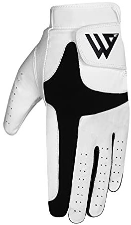 WESTWOOD FOX Golfhandschuh für Herren, Linke Hand, rechte Hand, Rutschfester Ledergriff, Golfer-Trolley, flexibel, strapazierfähig, Golfleistung, klein, Linke Hand, für Rechtshänder