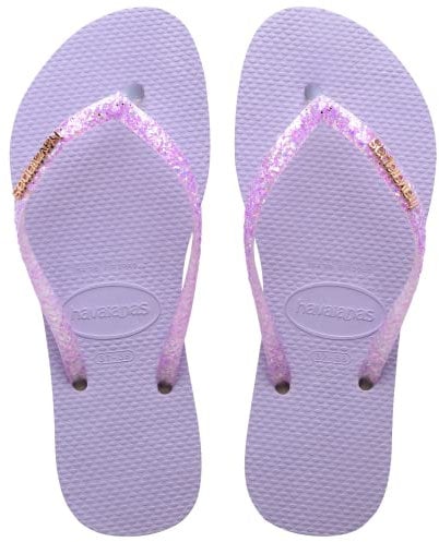 Havaianas Slim Glitter Flourish, Infradito Donna, Viola, 41/42 EU