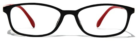 Foxmans™ Stylish Blue Light Blocking Glasses for Men & Women | Protection Against Computer & Digital Eye Strain, Dry Eyes, Headaches & Blurry Vision | Little Starr Everyday Lens (Red Frame)