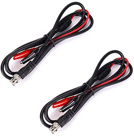 Ruimou 2Pcs BNC-Q9 a doppio coccodrillo cavo di prova 1.5M/4.9FT per oscilloscopio, generatori di segnale, videosorveglianza